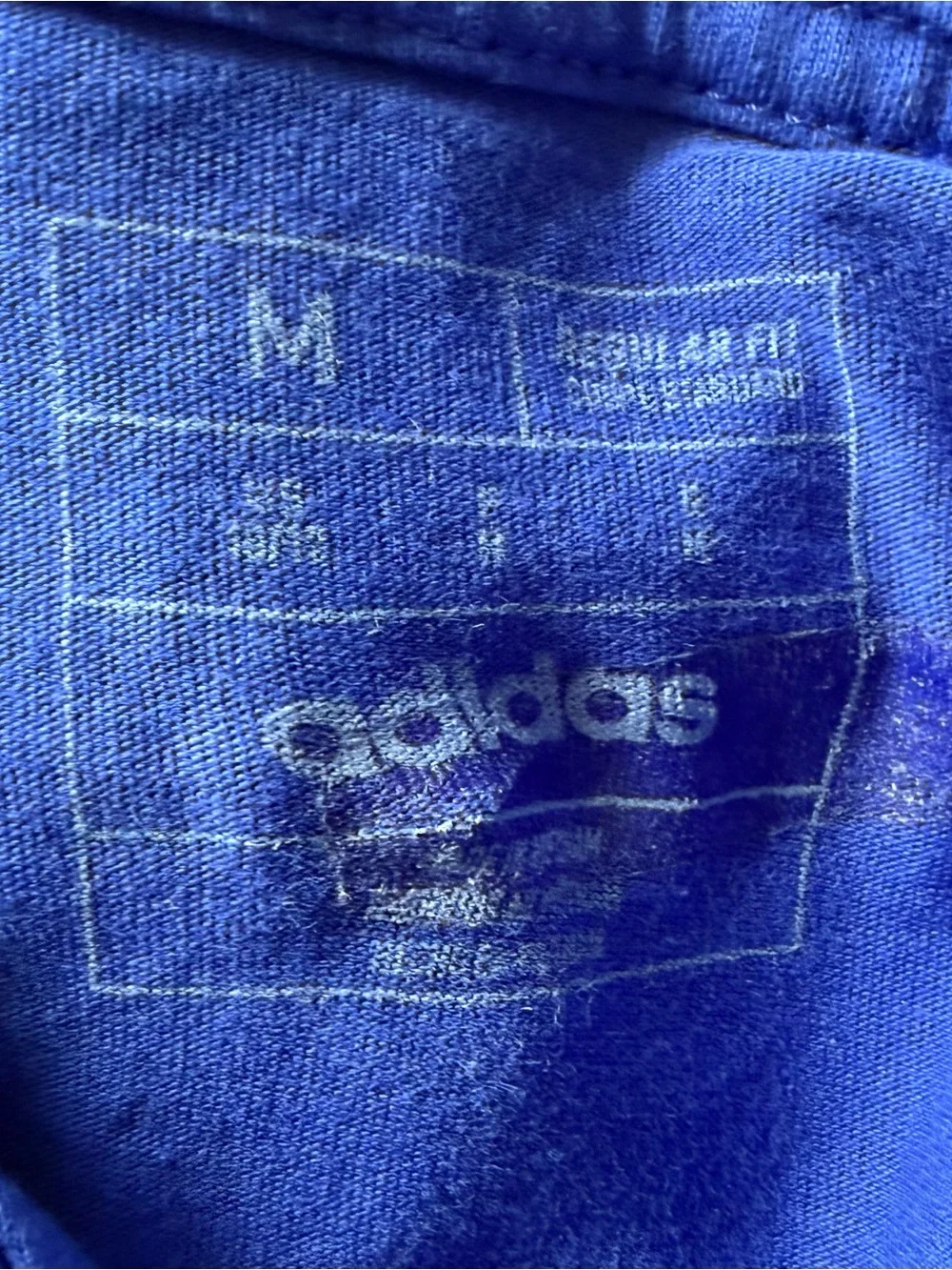 adidas Royal Blue Long-Sleeve Hoodie with Sleeve Logo